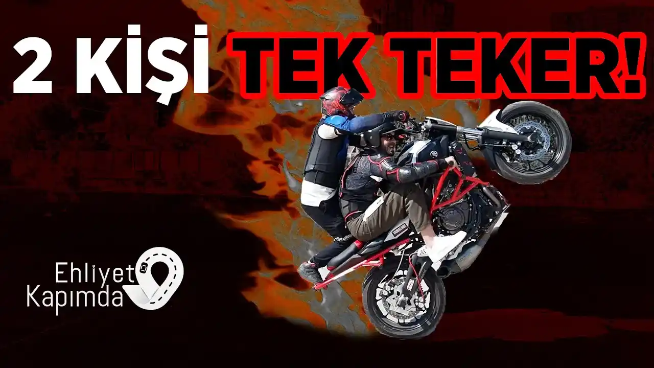 CAN YÜCE MOTORSİKLETLE İLE TEK TEKER YAPTI